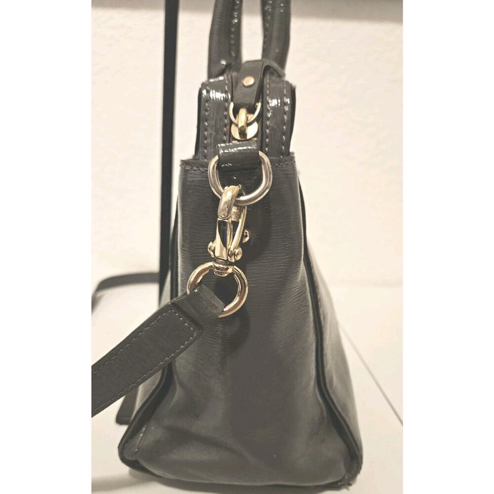 Kate Spade New York Beacon Court Jeanne Leather Gray Handbag Satchel 10x9 - Picture 7 of 15